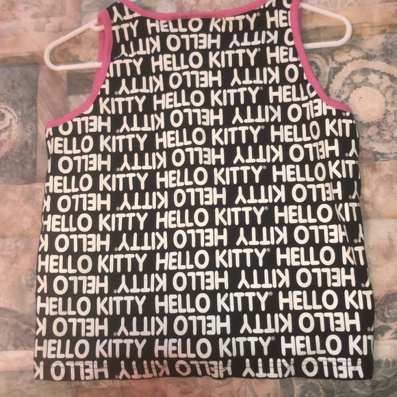 COPY - HELLO KITTY SANRIO WOMENS TANK TOP SIZE MEDIUM PINK BLACK AND WHITE KAWA… - Picture 7 of 11